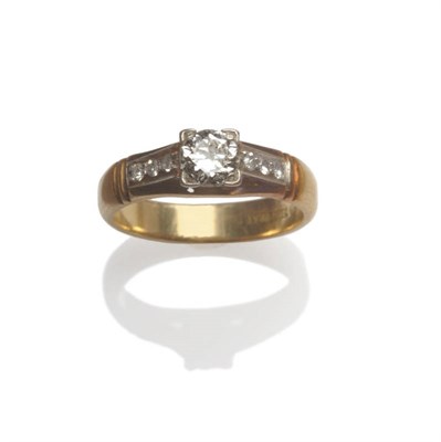 Lot 182 - A Diamond Solitaire Ring, a round brilliant cut diamond in a white four claw setting, to...