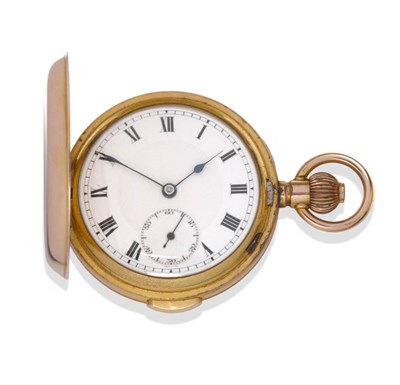 Lot 208 - A Gold Plated Full Hunting Cased Quarter Repeating Pocket Watch, circa 1910, lever movement...