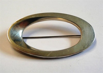 Lot 216 - A Silver Brooch, by Hans Hansen, of open centred oval form, measures 5.9cm by 3.3cm