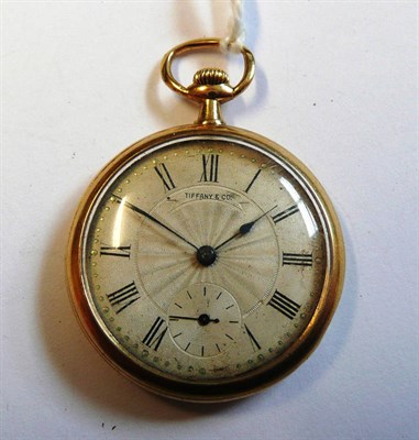Lot 218 - A Lady's Fob Watch, signed Tiffany & Co, circa 1910, lever movement numbered 1716119, silvered dial