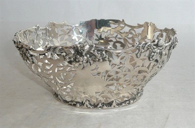 Lot 242 - A Victorian Silver Basket, George Nathan & Ridley Hayes, Chester 1899, of oval form with...