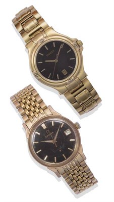 Lot 1135 - Two Gents Wristwatches, the first signed Omega, chronometer, officially certified,...