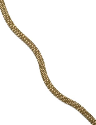 Lot 1157 - An 18 Carat Gold Necklace, by Tiffany & Co., of entwined mesh form, length 40.5cm, in a...