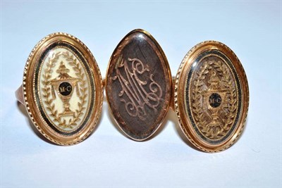 Lot 1176 - Three Mourning Rings, all engraved in memory of Mabella Coulthurst, who died 27th February 1782, at