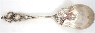 Lot 1254 - An American Art Nouveau Sterling Silver Spoon, J A Caldwell & Co, the handle cast as a Flag...