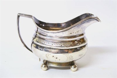 Lot 1267 - A Victorian Silver Cream Jug, Thomas Wheatley, Newcastle 1842, the compressed body with...