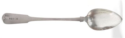 Lot 1268 - A George IV Provincial Silver Basting Spoon, John Walton, Newcastle 1824, Fiddle pattern, 32cm...