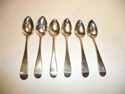 Lot 1272 - Five George III Silver Teaspoons, Thomas Watson, Newcastle circa 1800, Old English pattern,...