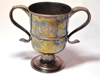 Lot 1273 - A George III Silver Loving Cup, John Langlands II, Newcastle 1797, the cylindrical body with a...