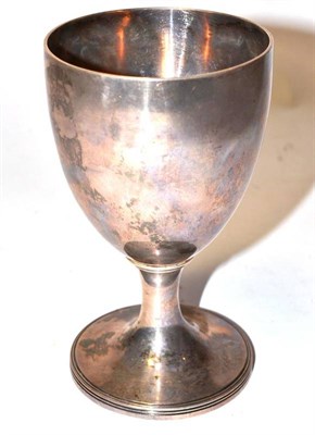 Lot 1302 - A George III Silver Goblet, probably William Bateman, London 1817, the plain cup raised on a...