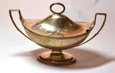 Lot 1313 - A George III Silver Sauce Tureen and Cover, William Frisbee or William Fountain, London 1797,...