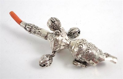 Lot 1362 - A Late 18th/Early 19th Century Silver Baby's Rattle, William Turton & William Walbancke, with three