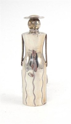 Lot 1366 - A Victorian Novelty Silver Snuff Bottle, Cornelius Desormeaux Saunders & James Francis Hollings...