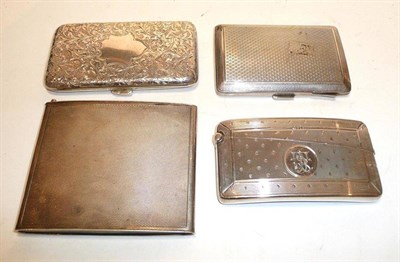 Lot 1370 - An Edward VIII Silver 'Simplette' Cigarette Case, W H Tandy & Sons, Chester 1936, with engine...