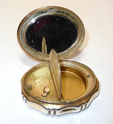 Lot 1391 - An Elizabeth II Silver Gilt Musical Compact, Kigu Ltd, London 1961, the hinged lid with engine...