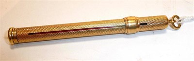 Lot 1393 - An 18ct Gold Propelling Pencil, Samson Mordan & Co, London 1927, the barrel with engine turned...