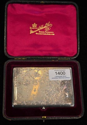 Lot 1400 - A Victorian Silver Purse, Deakin & Francis Ltd, Birmingham 1896, rectangular with chased...