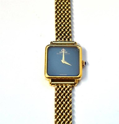 Lot 1052 - A Lady's 18ct Gold Wristwatch, signed Baume & Mercier, Geneve, circa 1980, lever movement,...