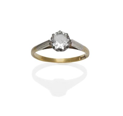 Lot 1187 - A Diamond Solitaire Ring, the round brilliant cut diamond in a white eight claw setting, to...