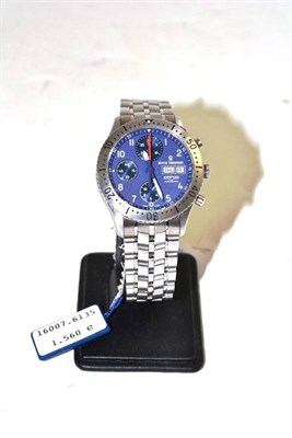 Lot 1190 - A Stainless Steel Automatic Calendar Chronograph Wristwatch, signed Revue Thommen, Airspeed,...