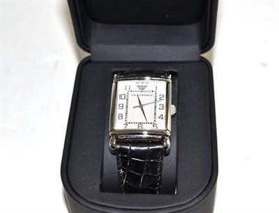 Lot 1193 - A Stainless Steel Centre Seconds Wristwatch, signed Emporio Armani, circa 2005, quartz...