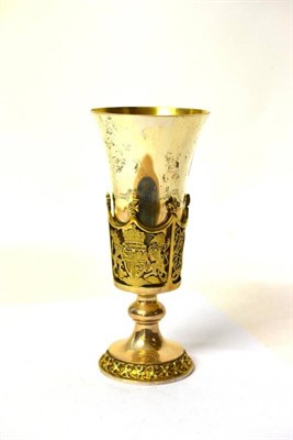 Lot 1229 - An Aurum Silver Commemorative Chalice, Hector Miller, London 1986, to commemorate the wedding...