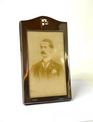 Lot 1251 - An Edward VII Silver and Enamel Photograph Frame, Charles Edwards, London 1901, rectangular...