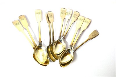 Lot 1259 - A Set of Six York Silver Teaspoons, James Barber & William North, York 1843; A Set of Five York...