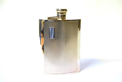 Lot 1287 - A Modern Silver Hip Flask, FPC, Birmingham 1970, with bayonet action lid, 14.5cm high, 6oz 8dwt