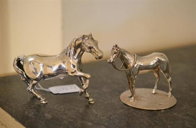 Lot 1296 - A Silver Model of a Horse, James Dixon & Sons, Sheffield undated, as a horse wearing a bridle on an