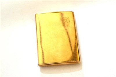 Lot 1313 - A 9ct Gold Cigarette Case, Sampson Mordan & Co, London 1900, the rectangular case of elliptical...