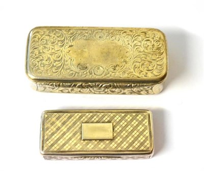 Lot 1334 - A Victorian Silver Snuff Box, Alfred Taylor, Birmingham 1851, rectangular with rounded corners...