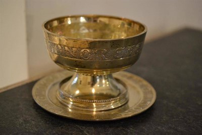 Lot 1345 - A George V Silver Gilt Communion Chalice and Paten, Blankensee & Sons Ltd, Birmingham 1927,...