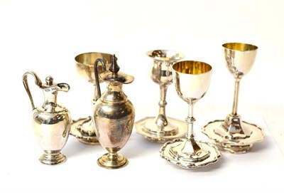 Lot 1351 - A Victorian Silver Three Piece Travelling Communion Set, James Dixon & Sons Ltd, Sheffield...