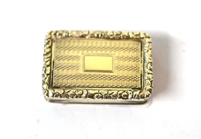 Lot 1375 - A George IV Silver Vinaigrette, Nathaniel Mills, Birmingham 1826,  rectangular with engine...