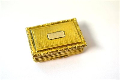 Lot 1377 - A William IV Silver Gilt Vinaigrette, Thomas Pemberton, Birmingham 1824, rectangular with a...