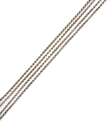 Lot 1019 - A Guard Chain, of tulip shaped links, length (doubled over) 86cm