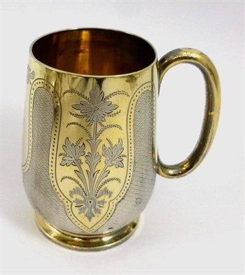 Lot 1185 - A Victorian Silver Gilt Christening Mug, John, Edward, Walter & John Barnard, Birmingham 1874,...