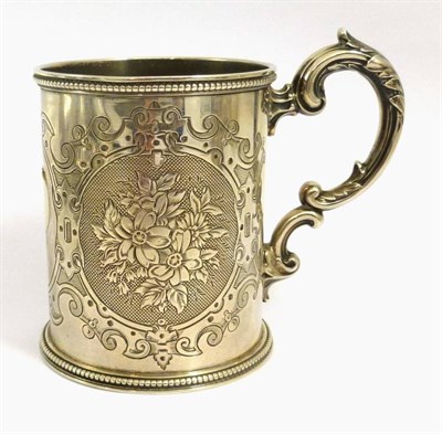 Lot 1186 - A Victorian Silver Christening Mug, Martin, Hall & Co, Sheffield 1871, the tapering body with...