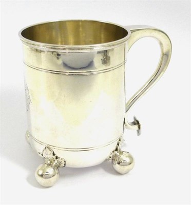 Lot 1187 - A Victorian Silver Christening Mug, George Fox, London 1870, with a plain body, scroll handle...