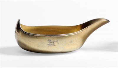 Lot 1205 - A George III Silver Gilt Pap Boat, probably William Burch, London 1789, of typical form,...