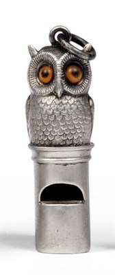 Lot 1254 - An Edward VII Silver Novelty Whistle, Sampson Mordan & Co, London 1903, naturalistically...