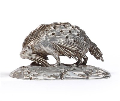 Lot 1001 - A Victorian Silver Plated Novelty Toothpick Holder, Elkington & Co 1873, realistically modelled...