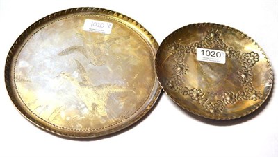 Lot 1020 - Two Modern Silver Dishes, maker's mark SD, Birmingham 1974 & 1975, both circular, the first...