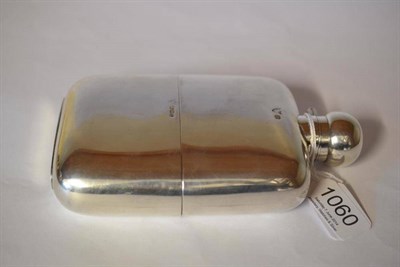 Lot 1060 - A George VI Silver Hip Flask, G & J W Hawksley, Sheffield 1945, rounded rectangular with...