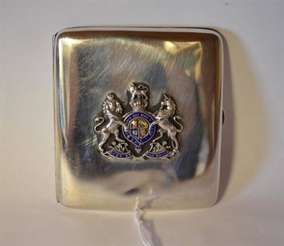 Lot 1074 - Royal Interest: An Edward VII Silver Card Case, William Neale, Chester 1909, rounded...