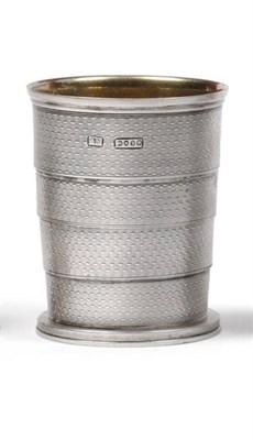 Lot 1085 - A Victorian Silver Collapsible Beaker, maker's mark AB, London 1865, retailed by Asprey & Co.,...