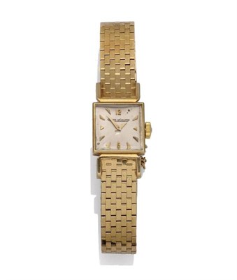 Lot 1120 - A Lady's 9ct Gold Wristwatch, signed Jaeger LeCoultre, 1960, lever movement numbered 1467990,...