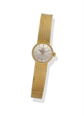 Lot 1139 - A Lady's 18ct Gold Wristwatch, signed Omega, circa 1970, (calibre 484) lever movement numbered...