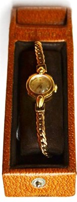 Lot 1163 - A Lady's 18ct Gold Wristwatch, signed Omega, 1979, (calibre 213) lever movement 14094623,...